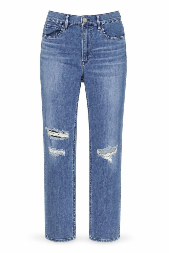 NYC Womens Blue Cotton Blend Straight Jeans Size 26 L27 in Regular Zip