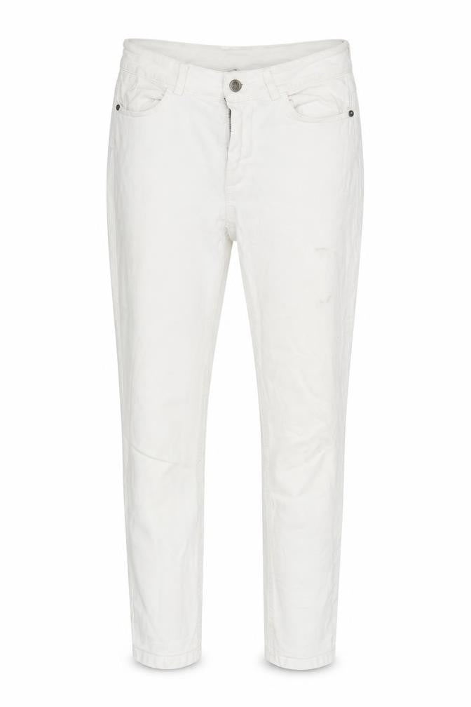 Shana Womens White Cotton Blend Straight Jeans Size 10 L26.5 in Regular Zip