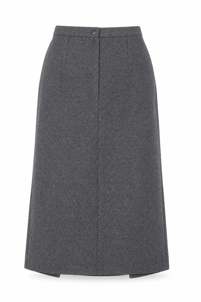 Hyphen Womens Grey Polyester A-Line Skirt Size 10 Zip