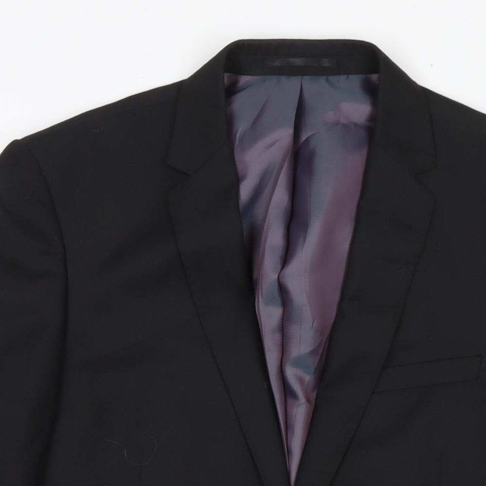 Taylor & Wright Mens Black Polyester Jacket Suit Jacket Size 38 Regular