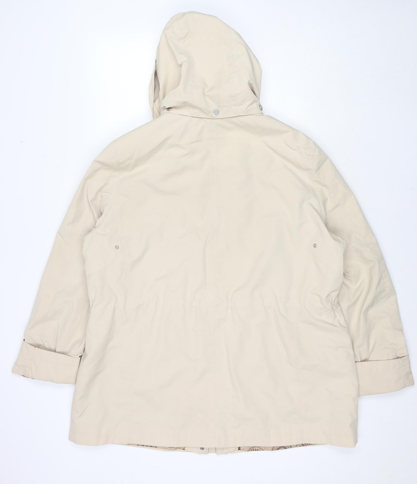 Klass Womens Beige Rain Coat Jacket Size XL Zip