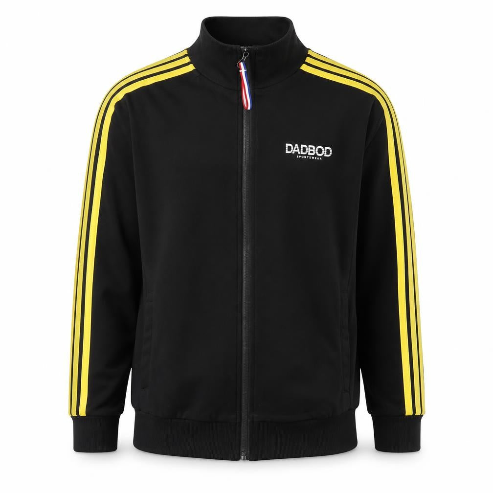 Dadbod Mens Beige Cotton Full Zip Sweatshirt Size M - Logo