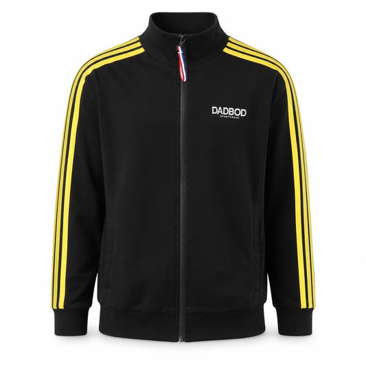 Dadbod Mens Beige Cotton Full Zip Sweatshirt Size M - Logo