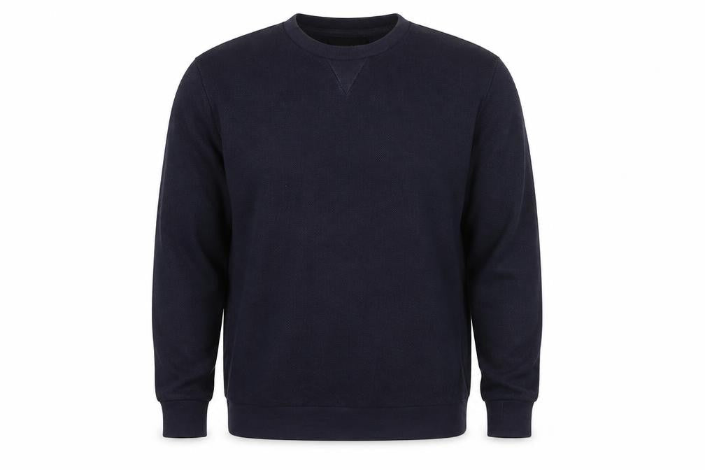 Zara Mens Blue Cotton Pullover Sweatshirt Size M
