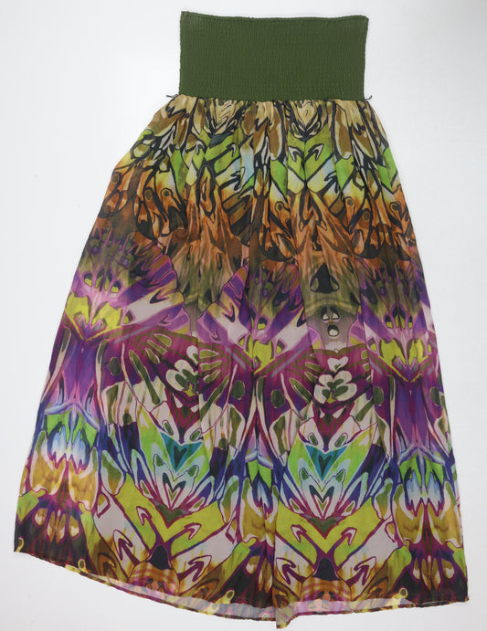 So Fabulous Womens Multicoloured Floral Polyester Maxi Size 14 Square Neck Pullover