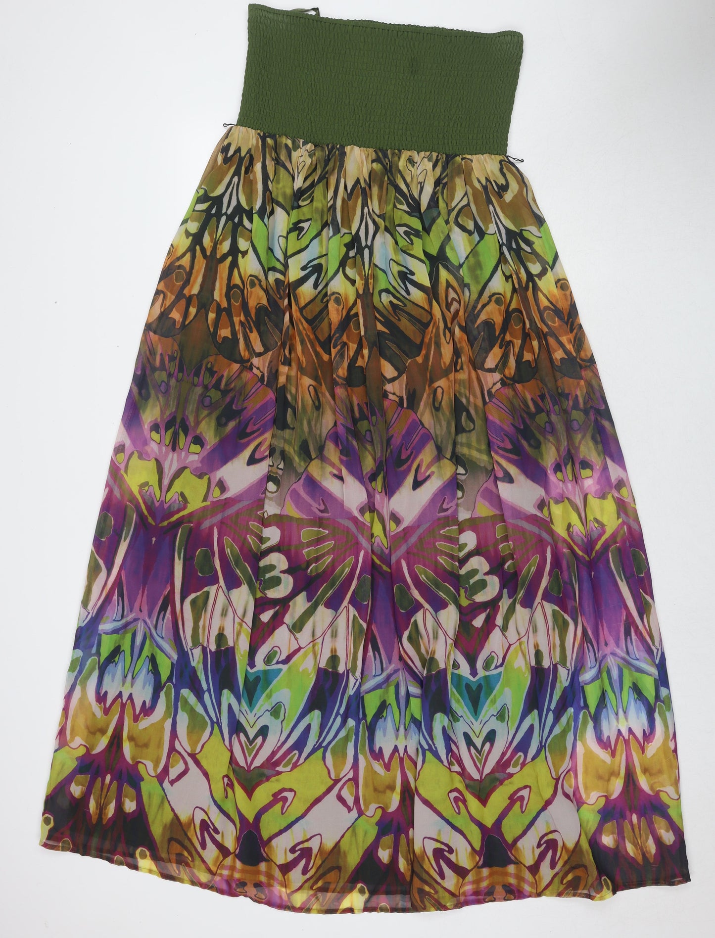 So Fabulous Womens Multicoloured Floral Polyester Maxi Size 14 Square Neck Pullover