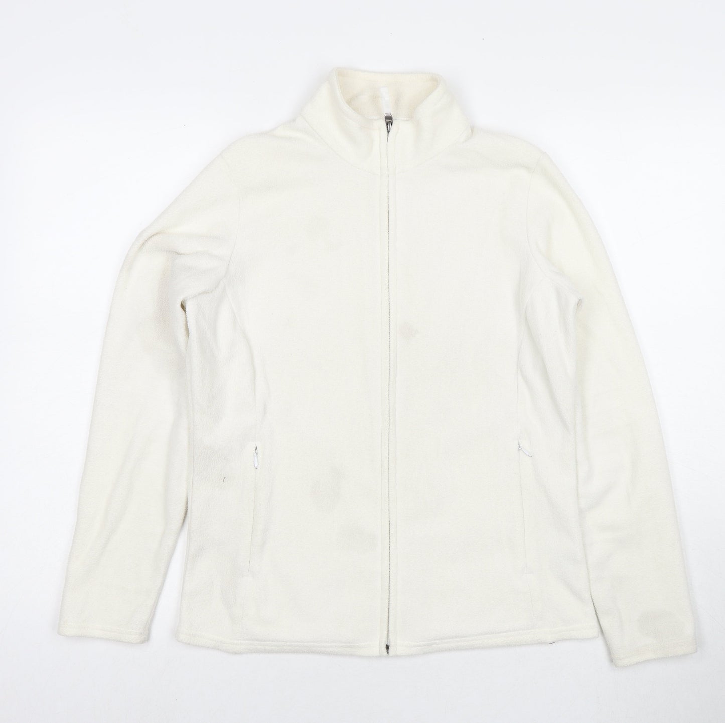 Marks and Spencer Womens White Jacket Size 12 Zip