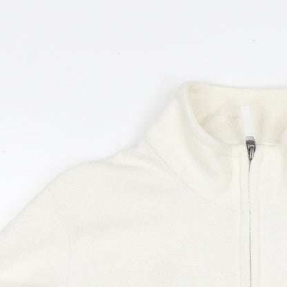 Marks & Spencer Womens White Jacket Size 12 Zip