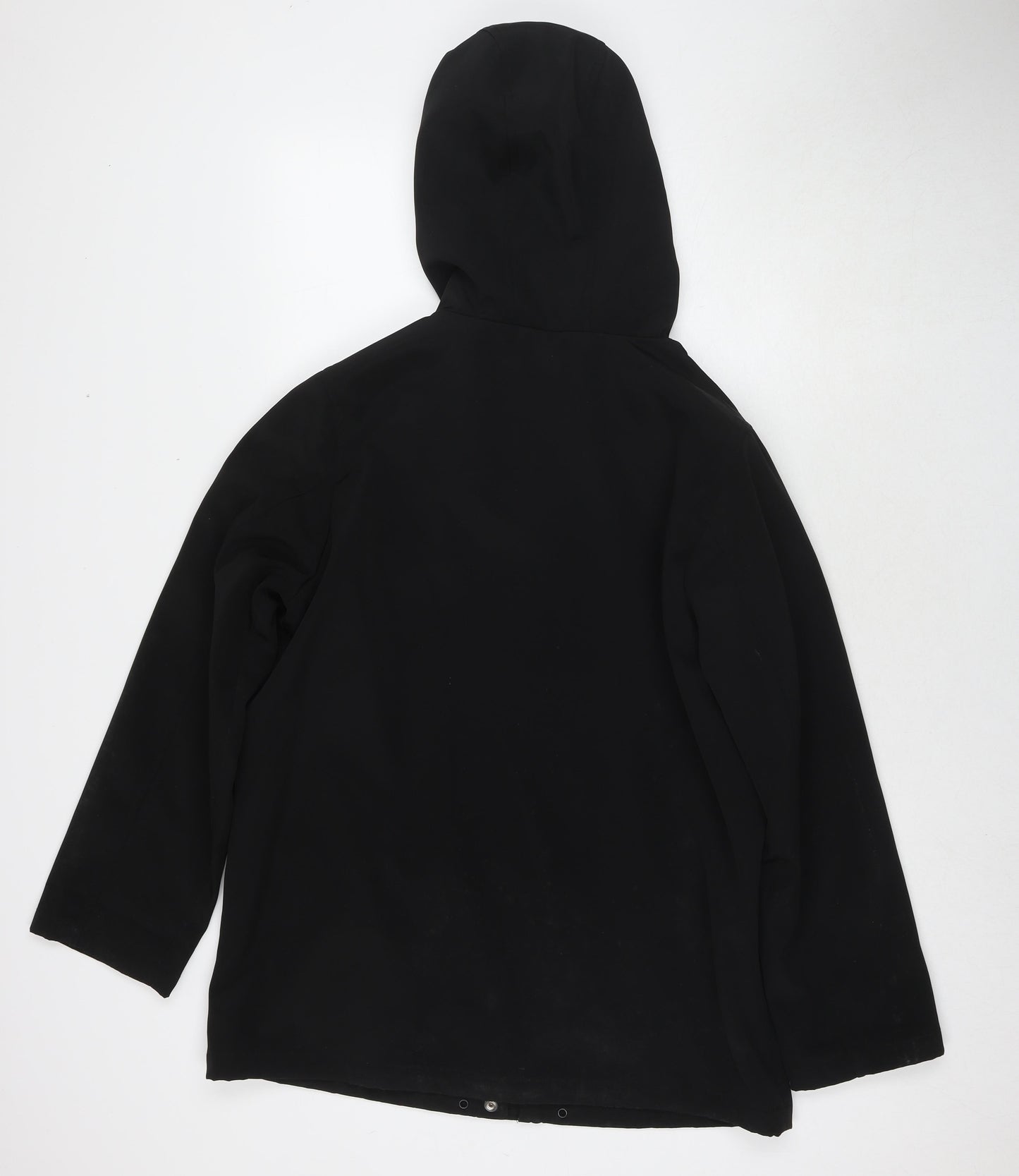 BHS Womens Black Parka Jacket Size 12 Zip