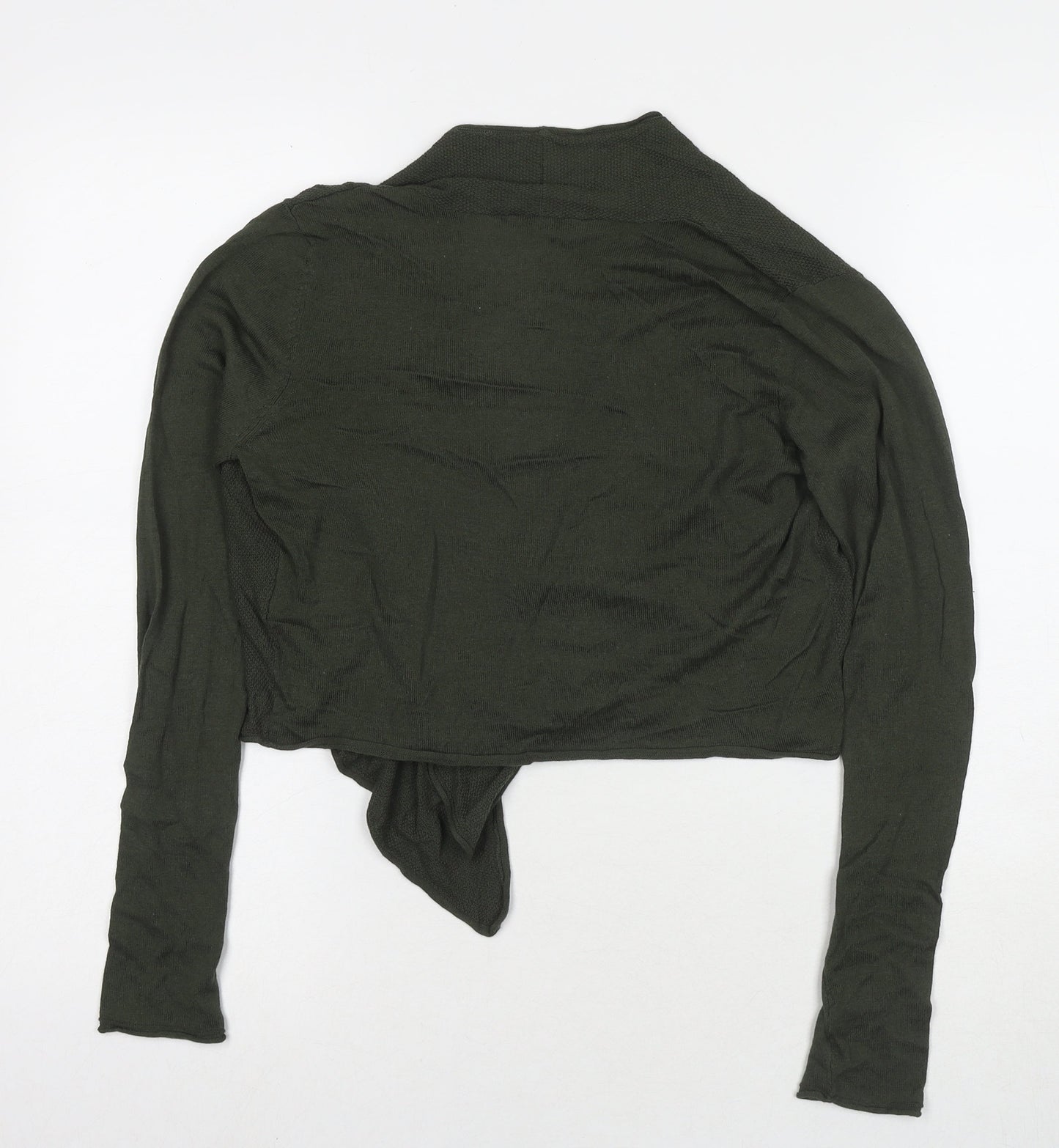 TOM TAILOR Womens Green V-Neck Cotton Cardigan Jumper Size XS