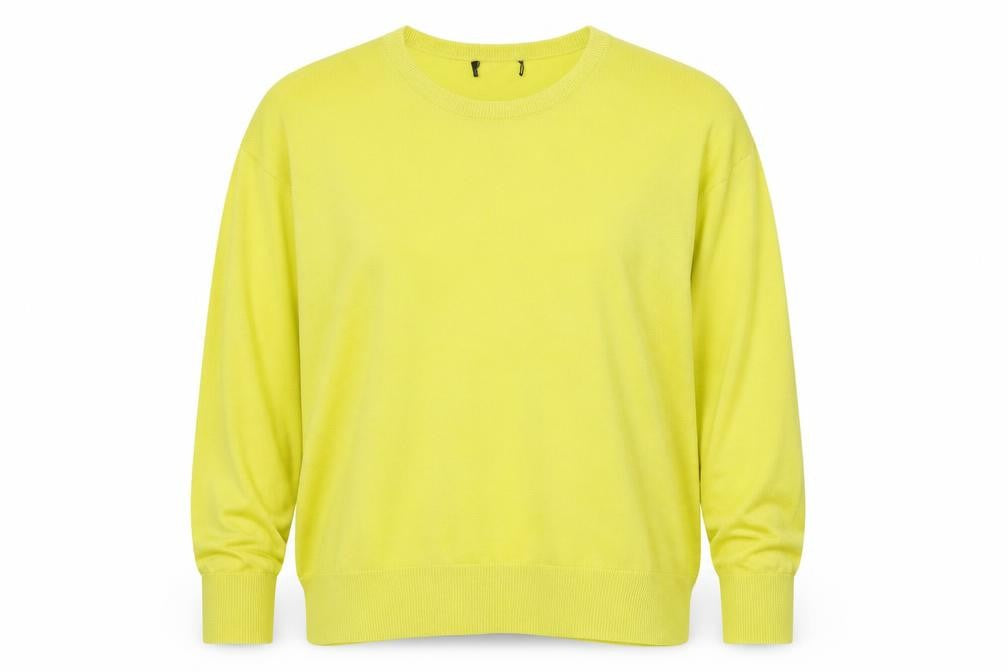 New Look Womens Yellow Round Neck Acrylic Pullover Jumper Size L