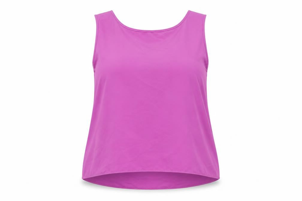 Marks & Spencer Womens Purple Polyester Basic Tank Size 20 Round Neck