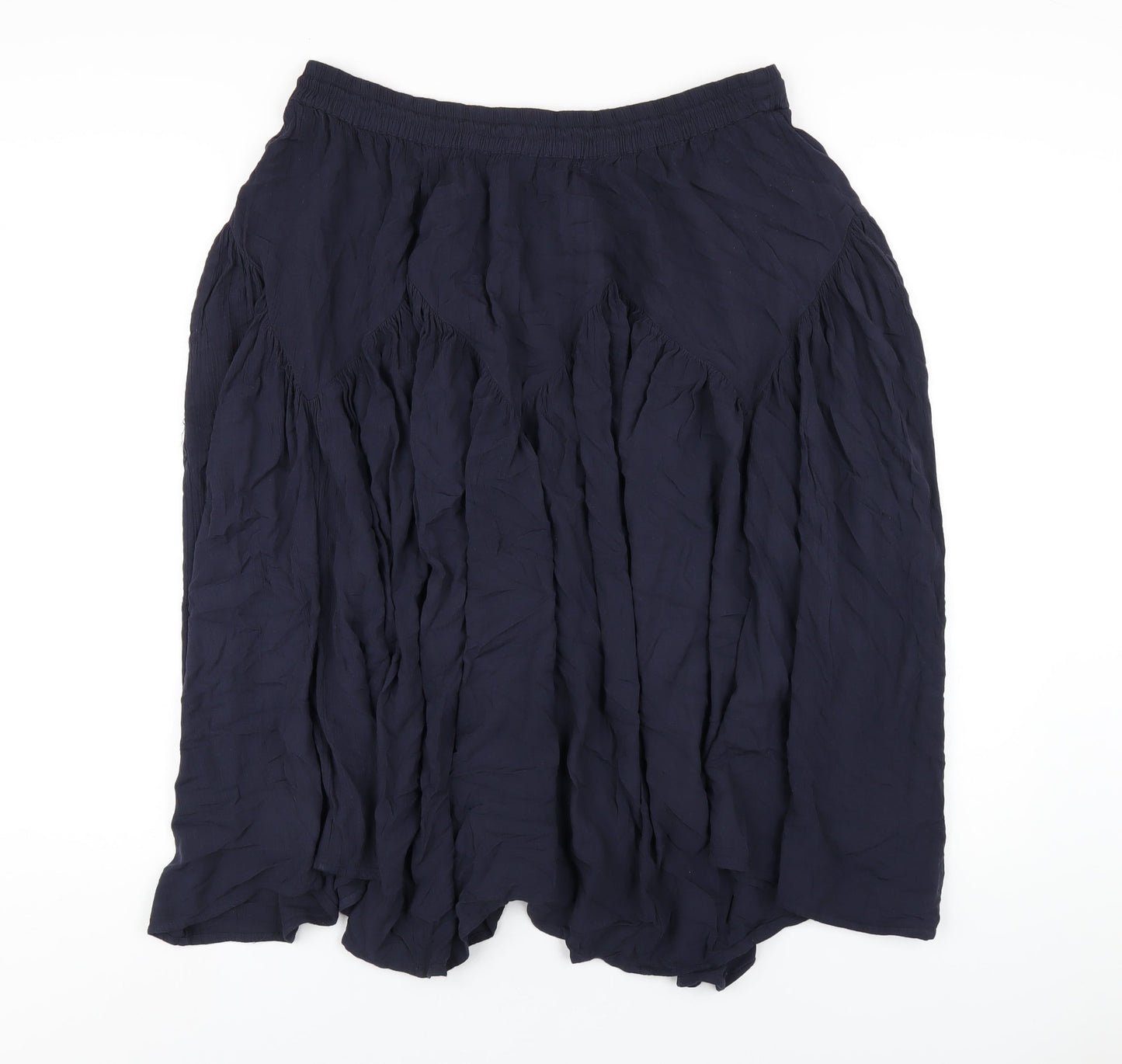Marks and Spencer Womens Blue Viscose A-Line Skirt Size 14
