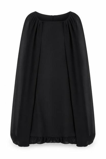 Zara Womens Black Polyester A-Line Size XS Roll Neck Zip