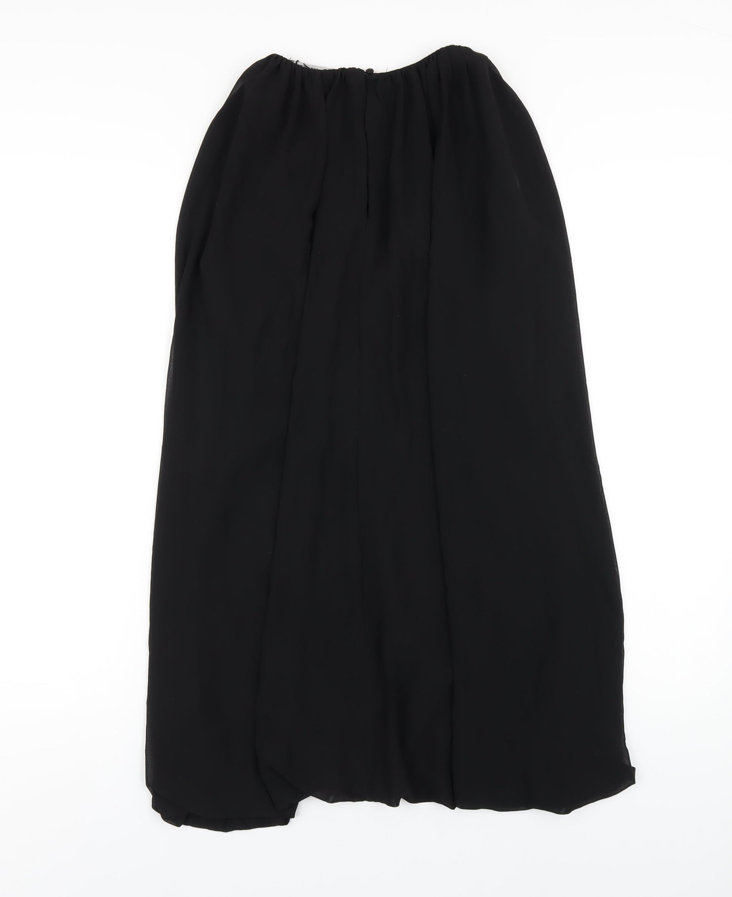 Zara Womens Black Polyester A-Line Size XS Roll Neck Zip