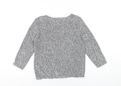 Back view of Red Herring women’s grey cotton basic t-shirt, size UK 10, round neck