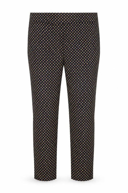 Adrienne Vittadini Womens Blue Polka Dot Viscose Capri Trousers Size 4 L25 in Regular