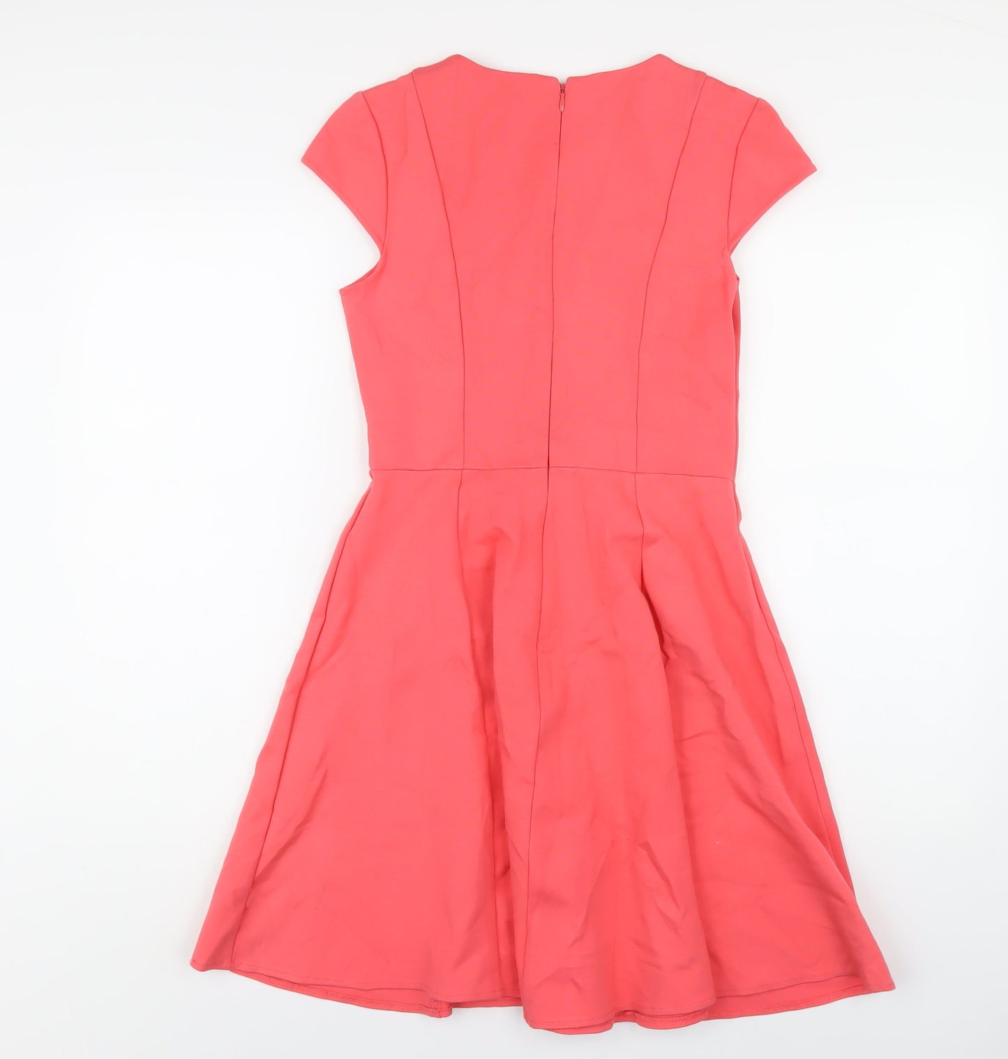 Untold Womens Pink Viscose A-Line Size 10 Round Neck Zip