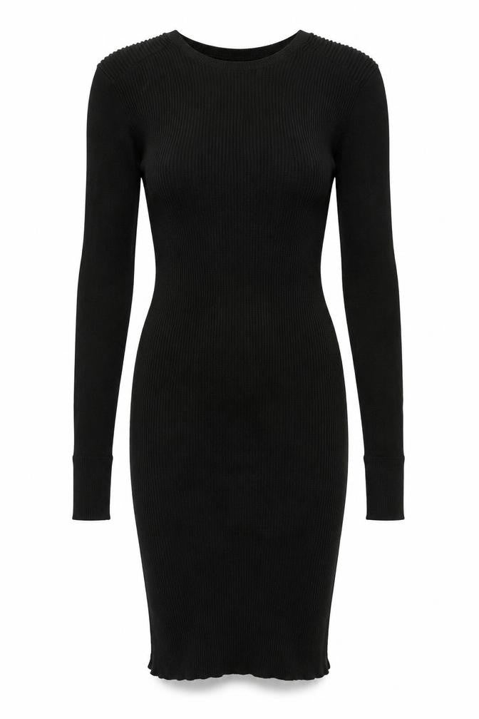 Zara Womens Black Polyester Bodycon Size M Round Neck Pullover