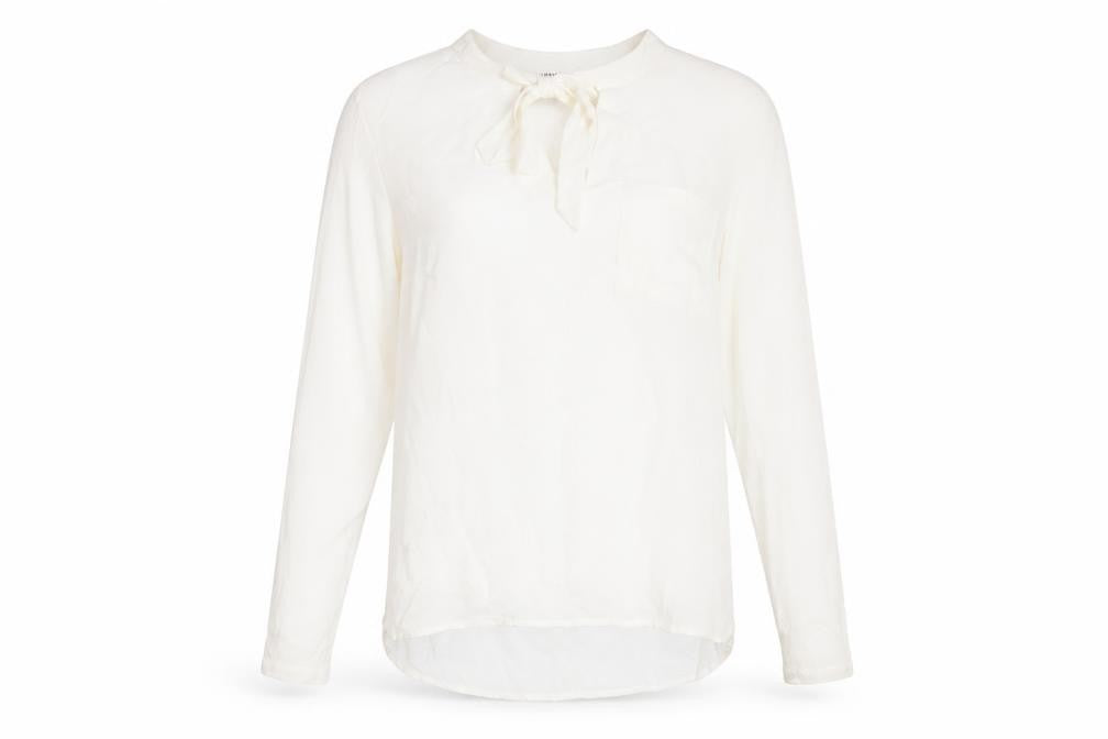 Saint Tropez Clothing Womens White Viscose Basic Blouse Size S Round Neck