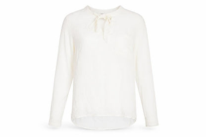 Saint Tropez Clothing Womens White Viscose Basic Blouse Size S Round Neck