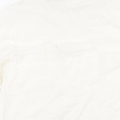 Saint Tropez Clothing Womens White Viscose Basic Blouse Size S Round Neck