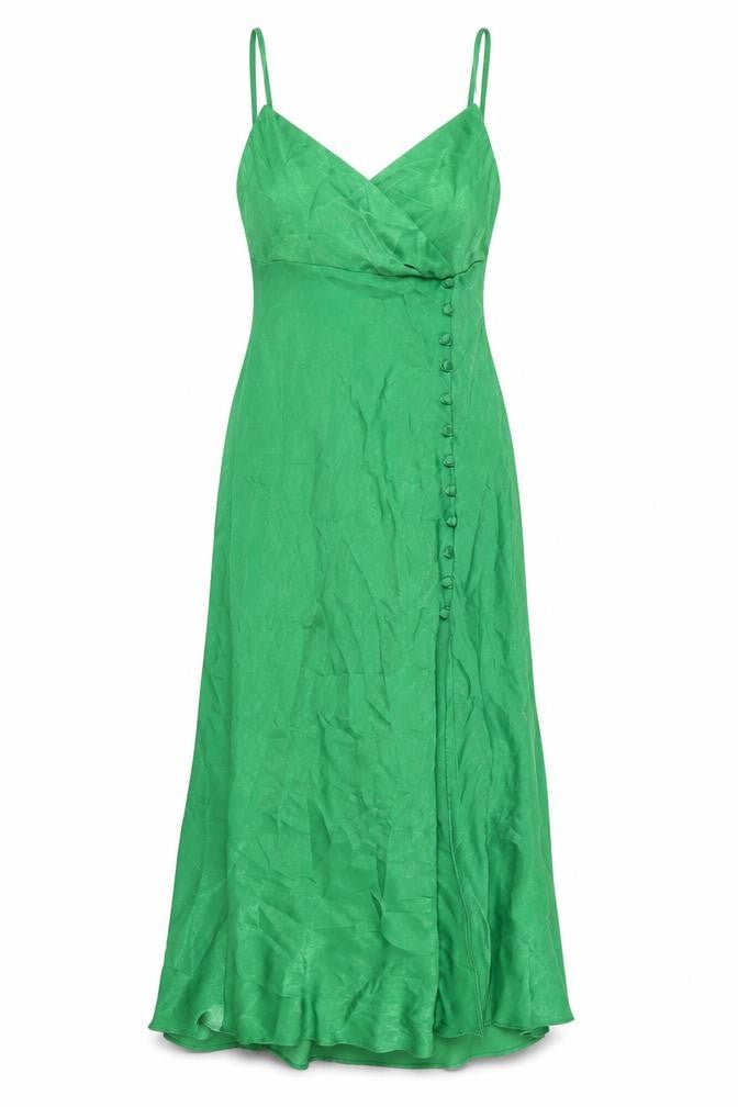 Zara Womens Green Polyester Ball Gown Size S V-Neck Pullover