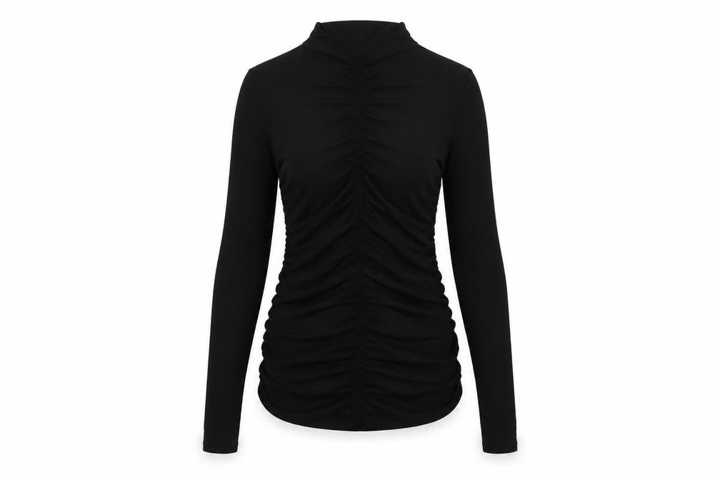 Zara Womens Black Polyester Mini Size M Mock Neck Pullover