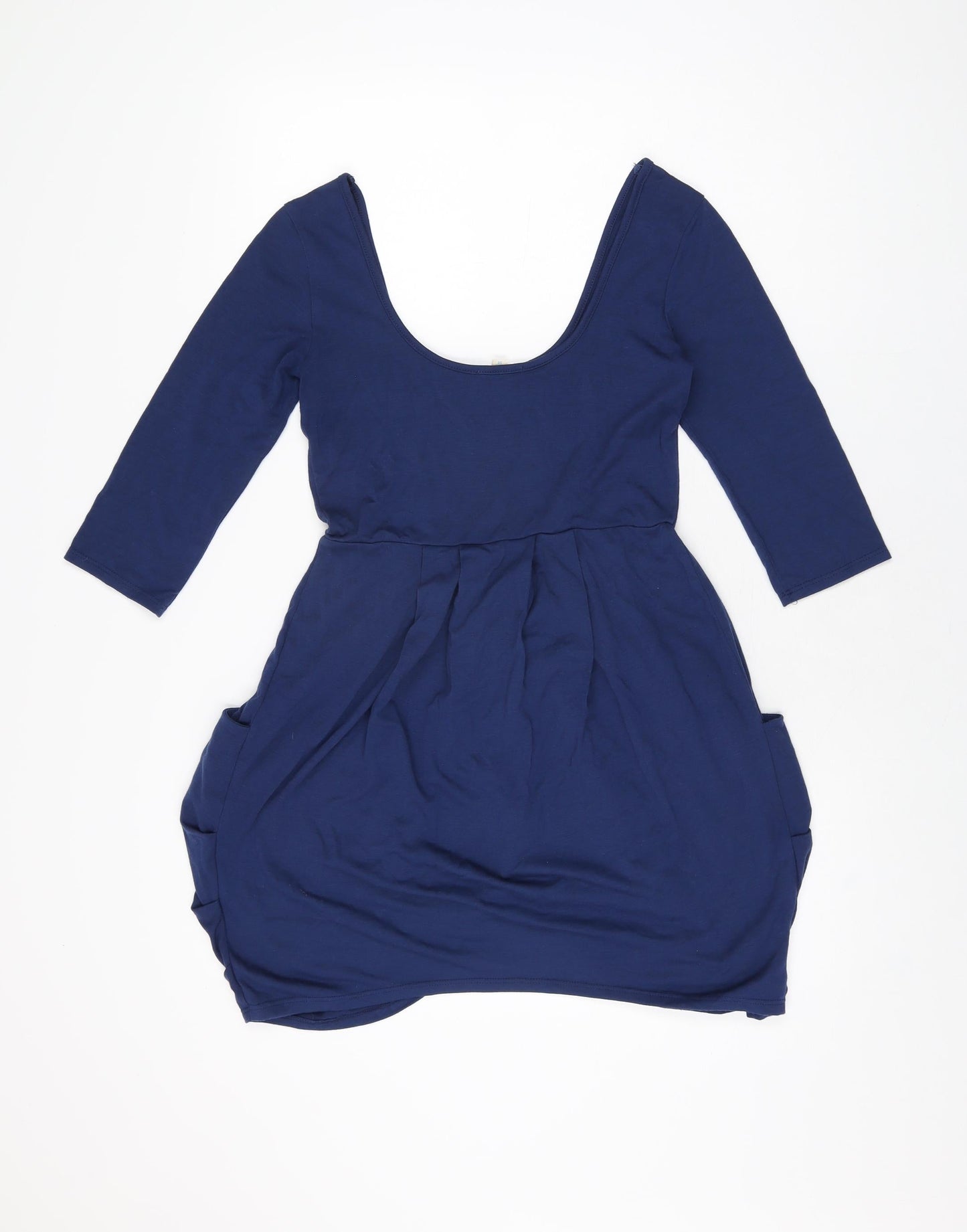 Silence + Noise Womens Blue Rayon Mini Size M Scoop Neck Pullover