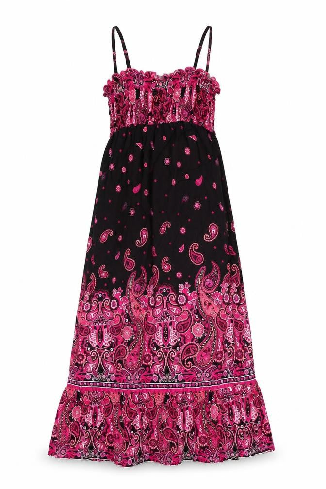 Miss Understood Womens Black Paisley Viscose Shift Size 12 Square Neck Pullover