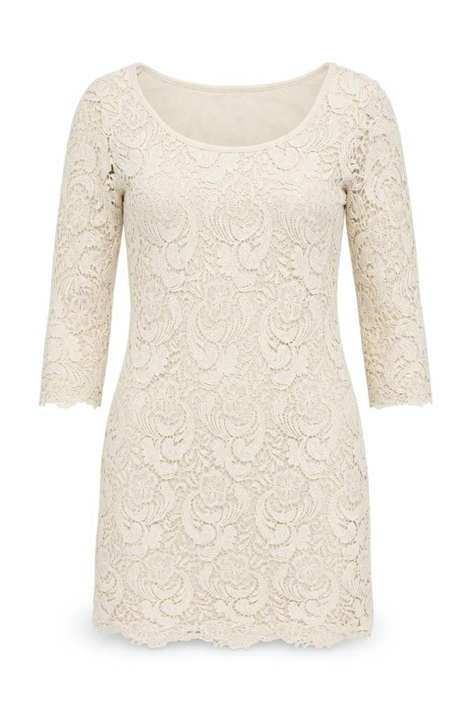 Bikbok Womens Ivory Floral Polyester Mini Size XS Round Neck Pullover