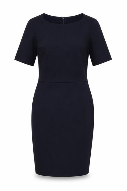 Next Womens Blue Polyester Bodycon Size 10 Round Neck Zip