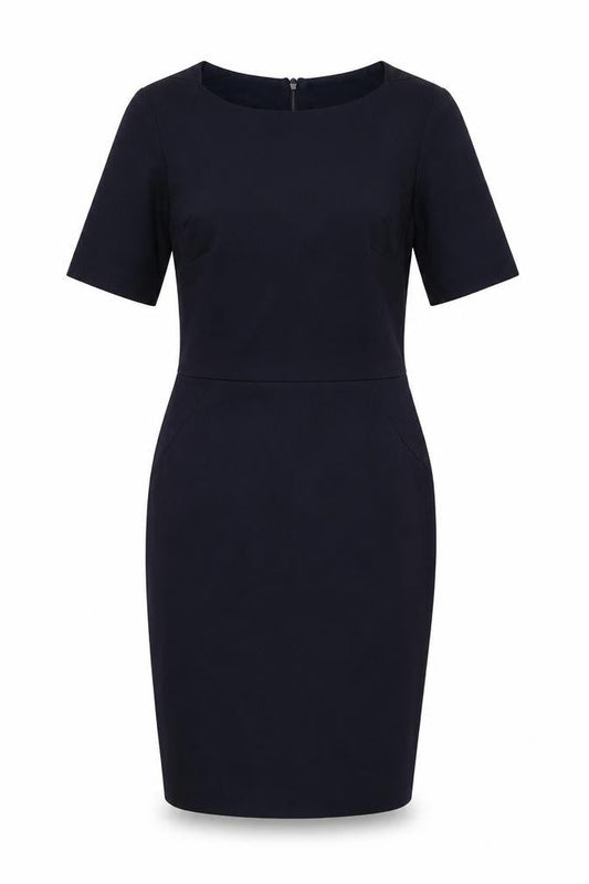 Next Womens Blue Polyester Bodycon Size 10 Round Neck Zip