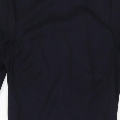 Next Womens Blue Polyester Bodycon Size 10 Round Neck Zip