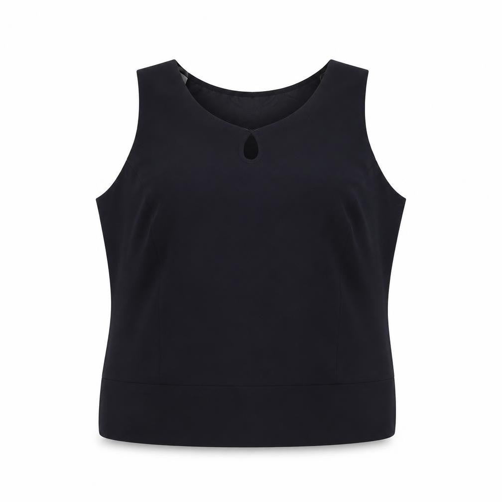 Roman Womens Blue Polyester Basic T-Shirt Size 20 V-Neck