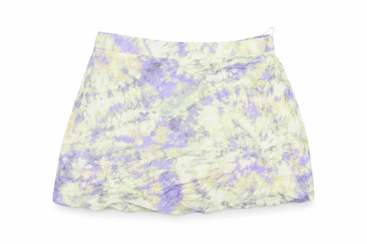 Zara Womens Multicoloured Viscose Mini Skirt Size XS - Elastic Waist Tie Dye