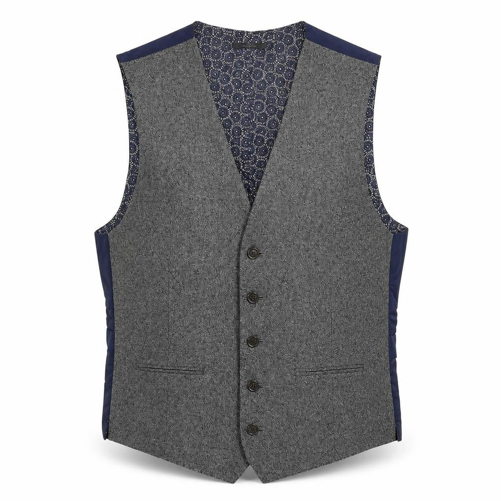 Marks & Spencer Mens Grey Wool Jacket Suit Waistcoat Size 36 Regular