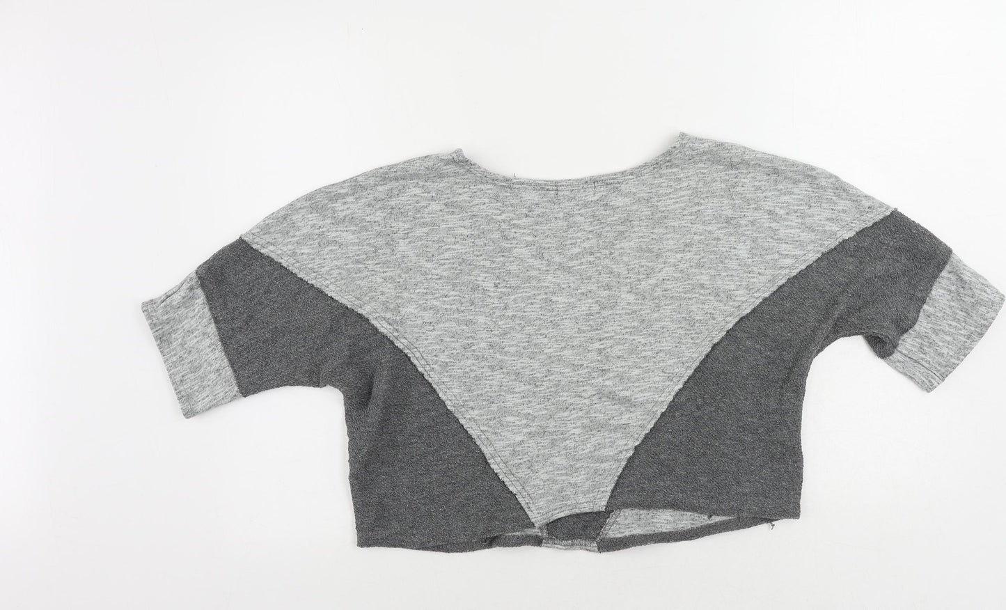 Topshop Womens Grey Cotton Pullover Sweatshirt Size S Pullover - Size S-M