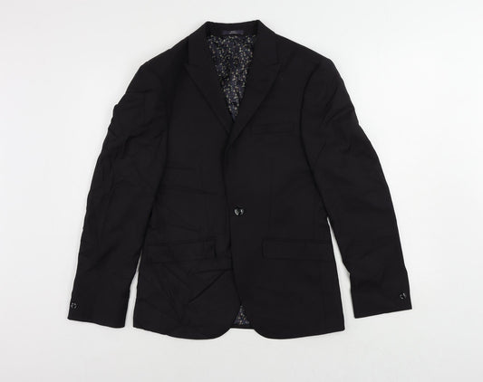 Marks and Spencer Mens Purple Polyester Jacket Suit Jacket Size 34 Regular