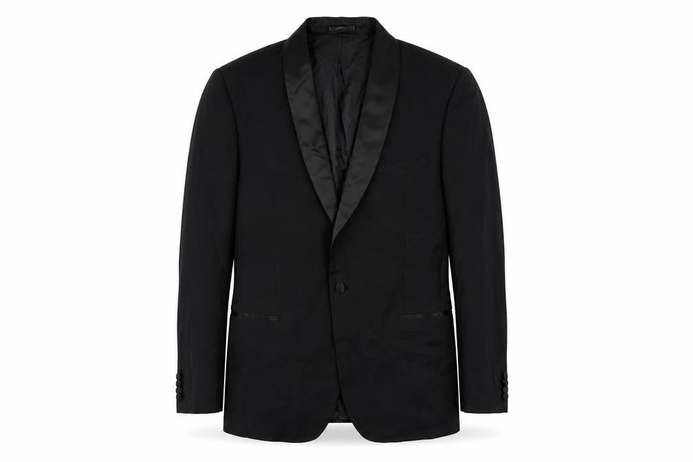 Marks & Spencer Mens Black Polyester Tuxedo Suit Jacket Size 44 Regular