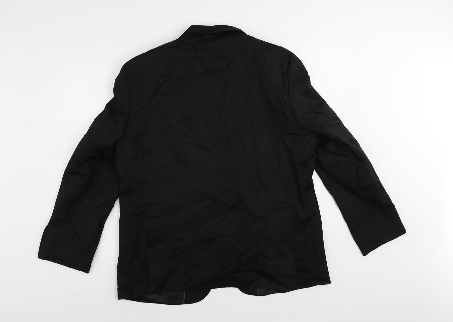 Marks and Spencer Mens Black Polyester Jacket Suit Jacket Size 44 Regular