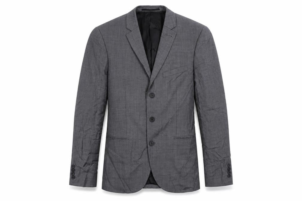 Topman Mens Grey Wool Jacket Suit Jacket Size 36 Regular