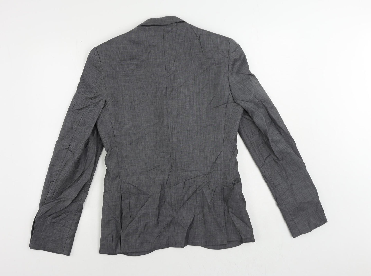 Topman Mens Grey Wool Jacket Suit Jacket Size 36 Regular