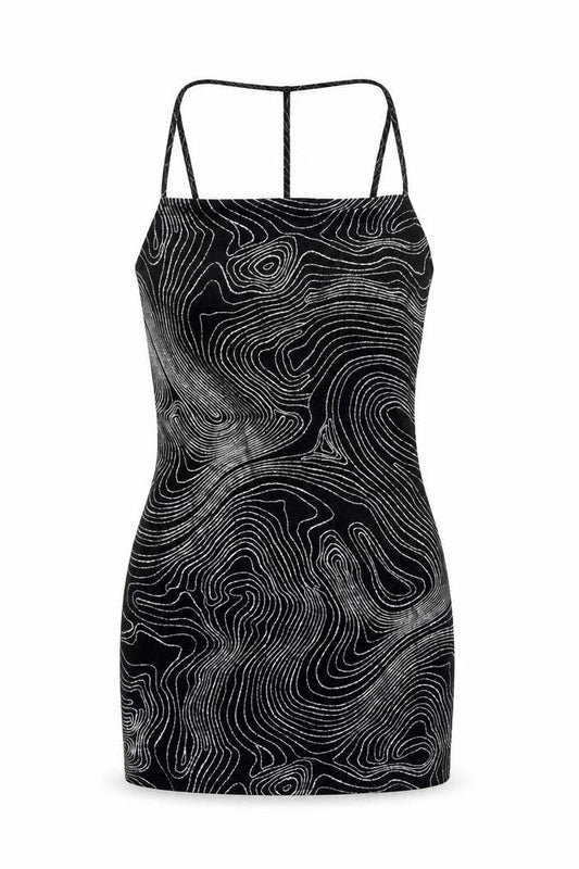 Divided by H&M Womens Black Geometric Polyester Bodycon Size M Cowl Neck Pullover - Glitter