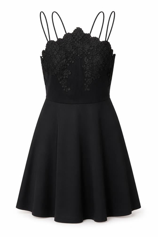 Missguided Womens Black Polyester A-Line Size 10 V-Neck Zip