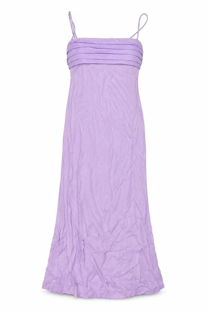 Zara Womens Purple Polyester Maxi Size L Square Neck Zip