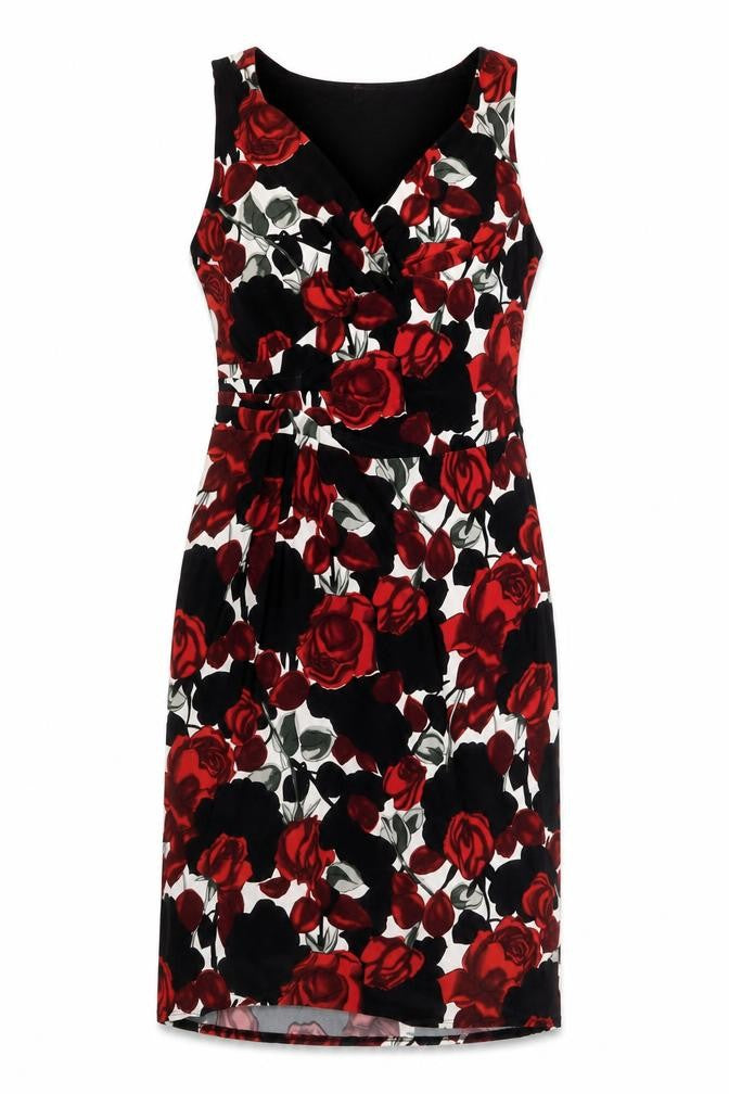 Phase Eight Womens Multicoloured Floral Polyester A-Line Size 14 V-Neck Pullover