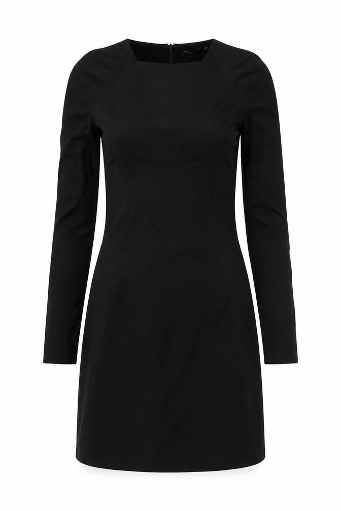 Zara Womens Black Viscose A-Line Size S Round Neck Zip