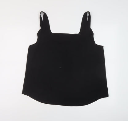 RW&CO. Womens Black Polyester Basic T-Shirt Size XL Cowl Neck