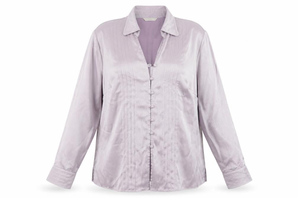 Marks & Spencer Womens Purple Polyester Basic Blouse Size 16 V-Neck